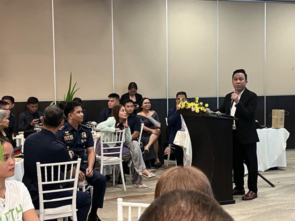 PEJC Managing Trustee and the University Legal Aid Executive Director, Atty. John Menguito opens the launching ceremony 