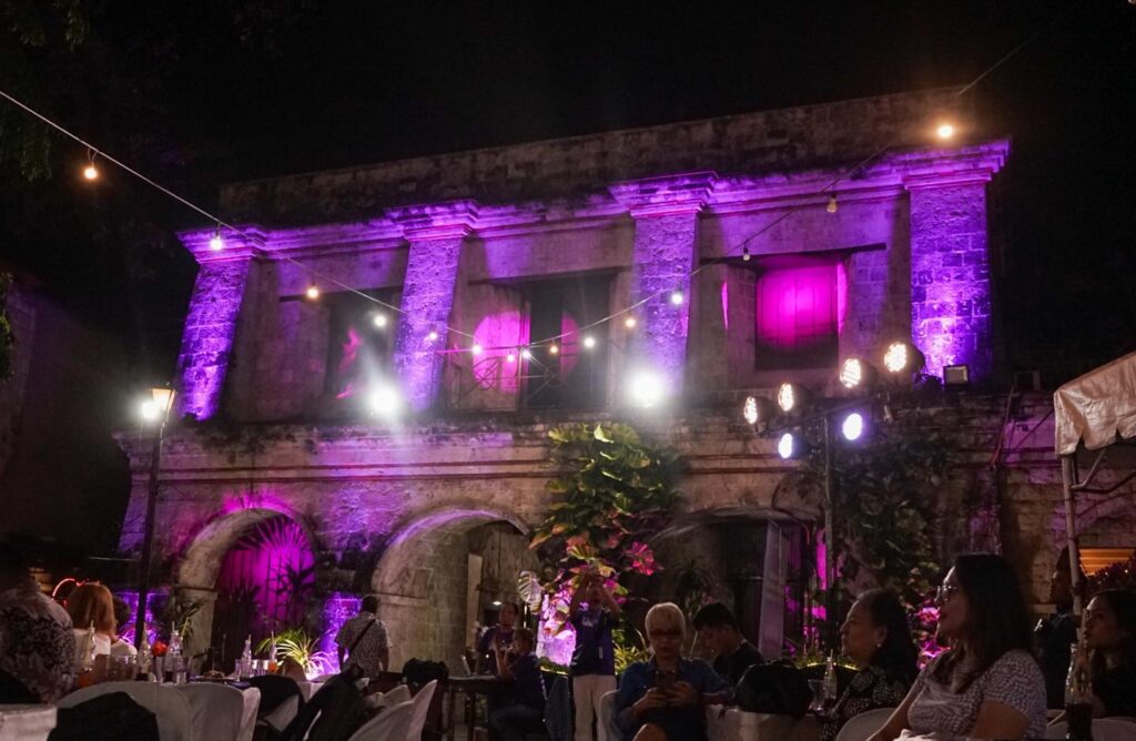 The inside of Fort San Pedro, Cebu city in purple