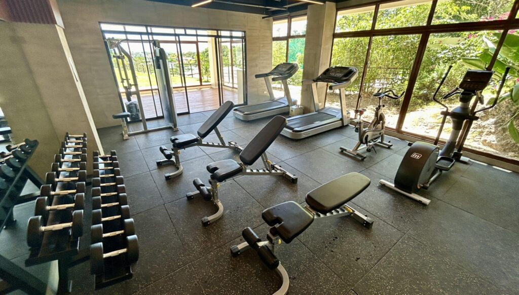 Buff up at the One Tectona Hotel's furnished gym 