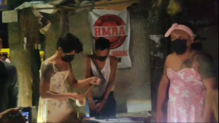 Mandaue drug bust: P6.97M shabu seized, HVI nabbed. Mandaue Police. Mandaue policemen dressed as women catch a suspected drug pusher during a buy-bust operation in Barangay Maguikay, Mandaue City. | Contributed photo via Mary Rose Sagarino