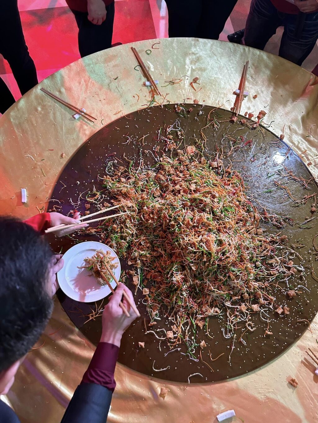 Traditional Yee Sang Tossing at Waterfront Cebu City Hotel and Casino