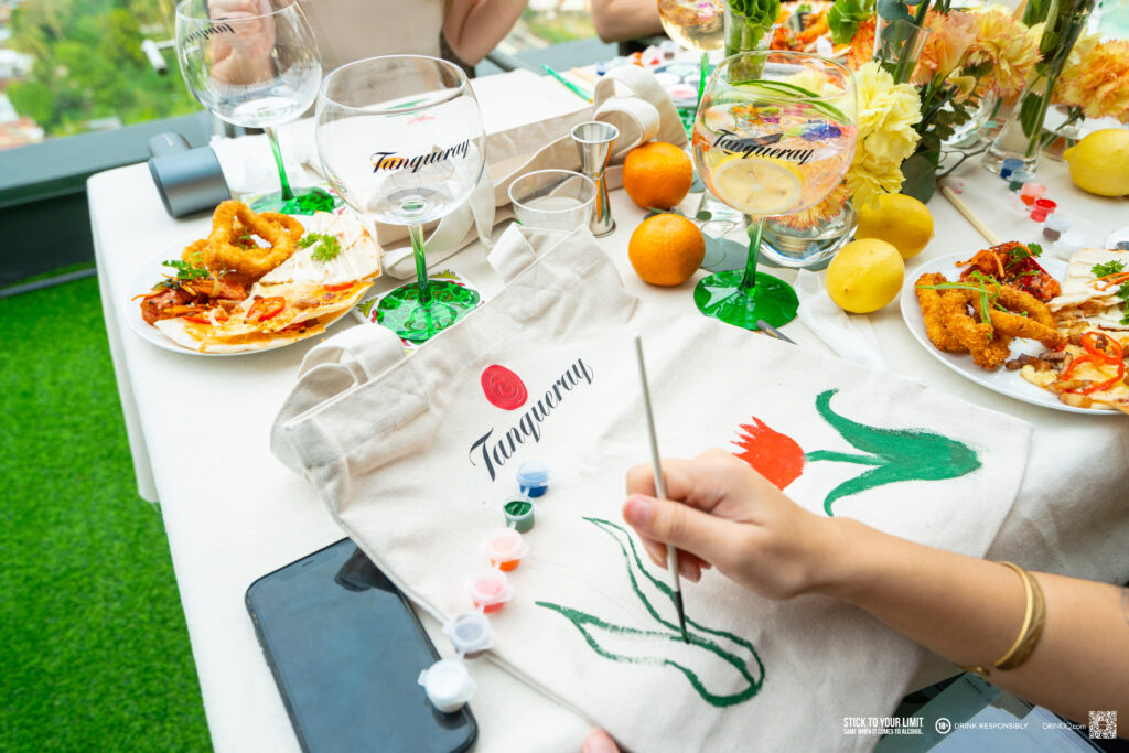 Guests unleashed their inner artist by designing their very own Tanqueray tote bags