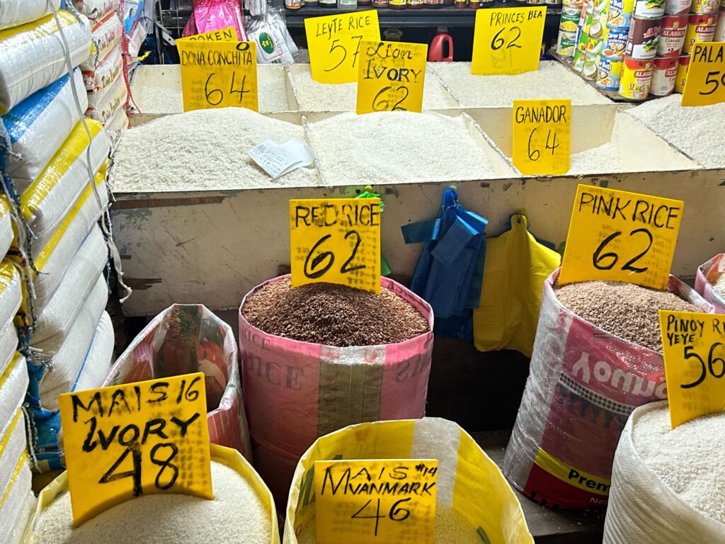 Market Prices Cebu. Different varieties of rice are sold at the Ramos Public Market. | Niña Mae Oliverio