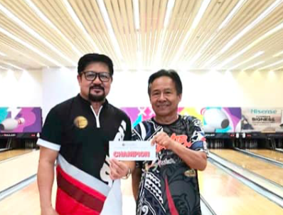 Sugbu doubles shootout: Bueno-Ranido tandem wins. Nestor Ranido (left) and Manny Bueno (right) pose for a photo during the awarding. | Contributed photo