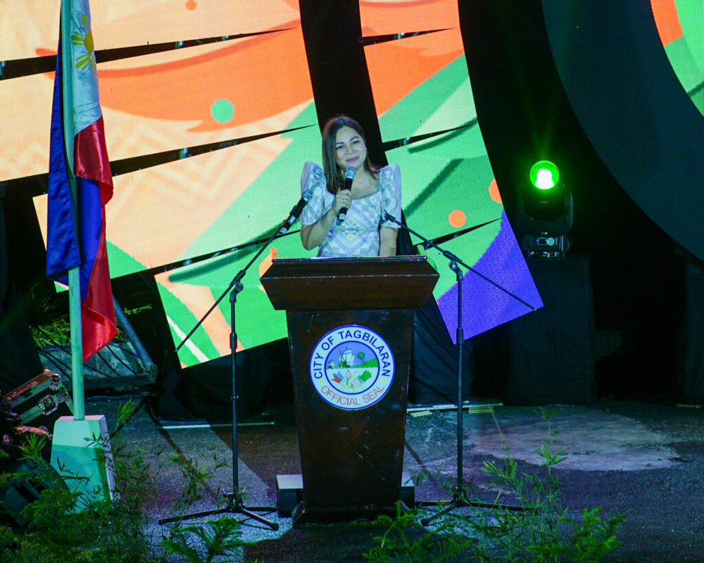 Honorable Tagbilaran City Mayor Jane Yap during the launch of Saulog Tagbilaran 2024