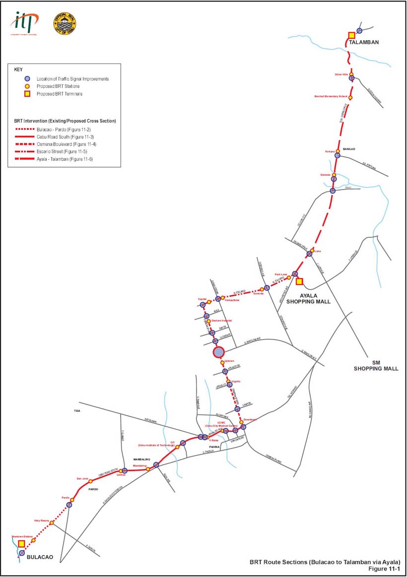 Cebu Bus Rapid Transit route