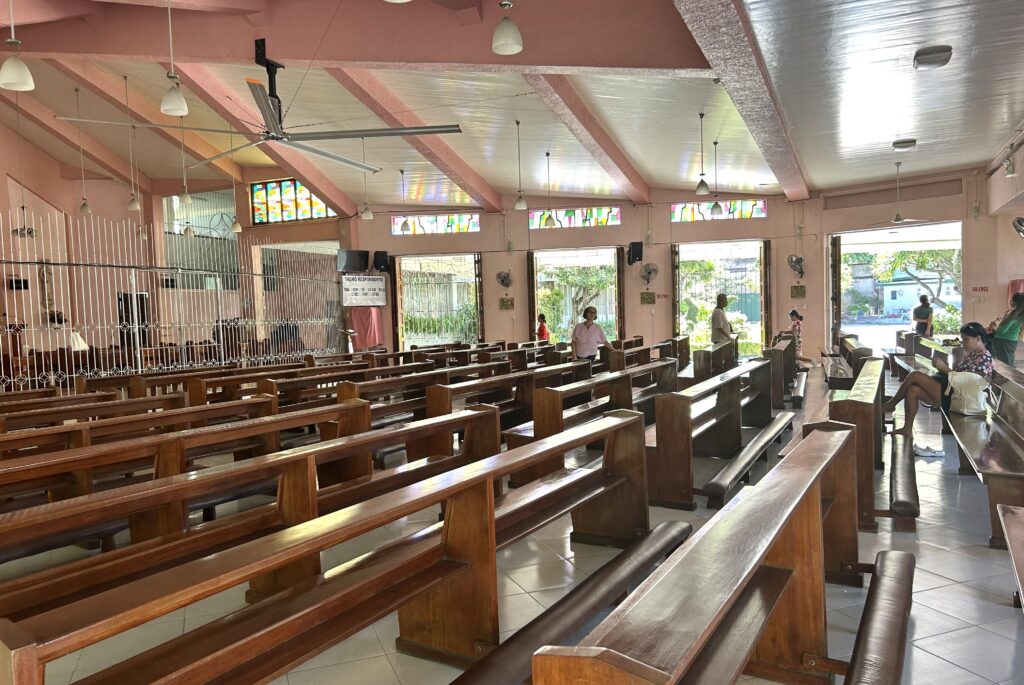 Visita Iglesia 2024: Pink Sisters Chapel -- Adoration Convent of Divine Peace Chapel Holy Week 2024. Photo shows a serene and peaceful setting inside the chapel which is a good place to pray and contemplate. | Emmariel Ares