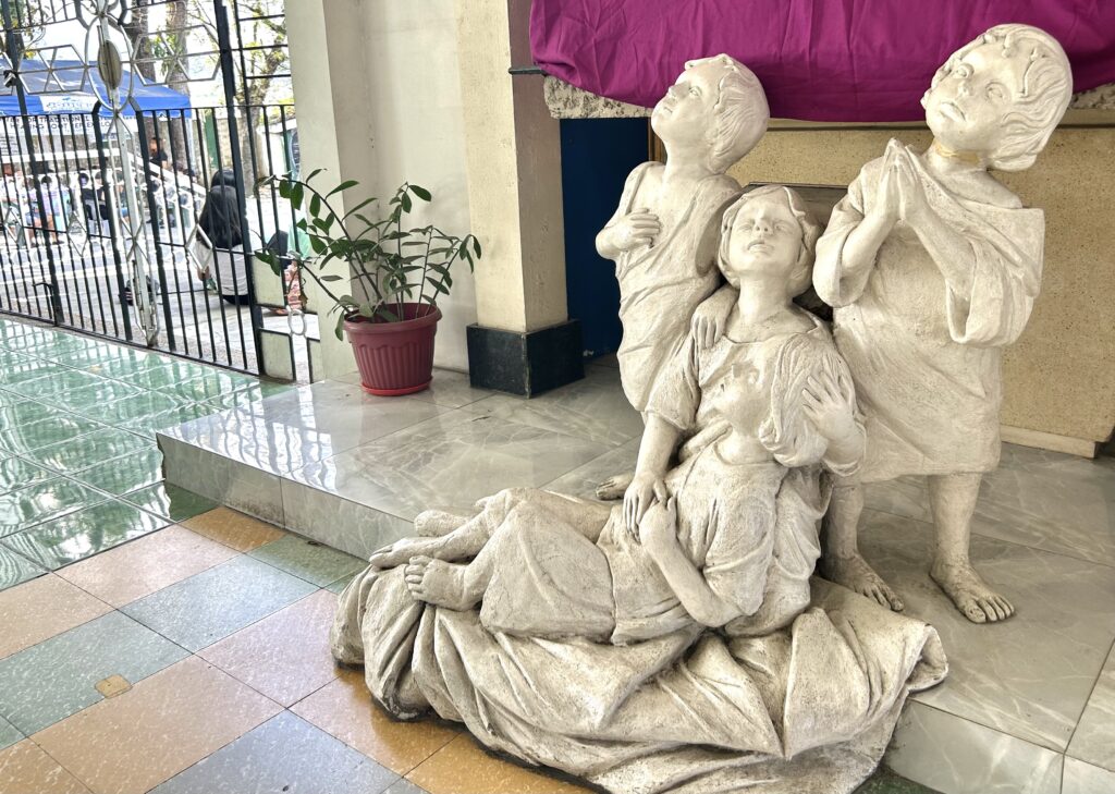 These are sculptures of images of what is believed to be angels inside the San Isidro Labrador Parish. | Emmariel Ares
