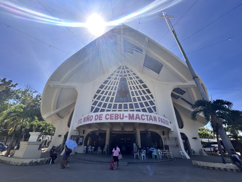 Visita Iglesia: Sto. Niño de Cebu Mactan Parish in Mactan. Another angle of parish's facade.