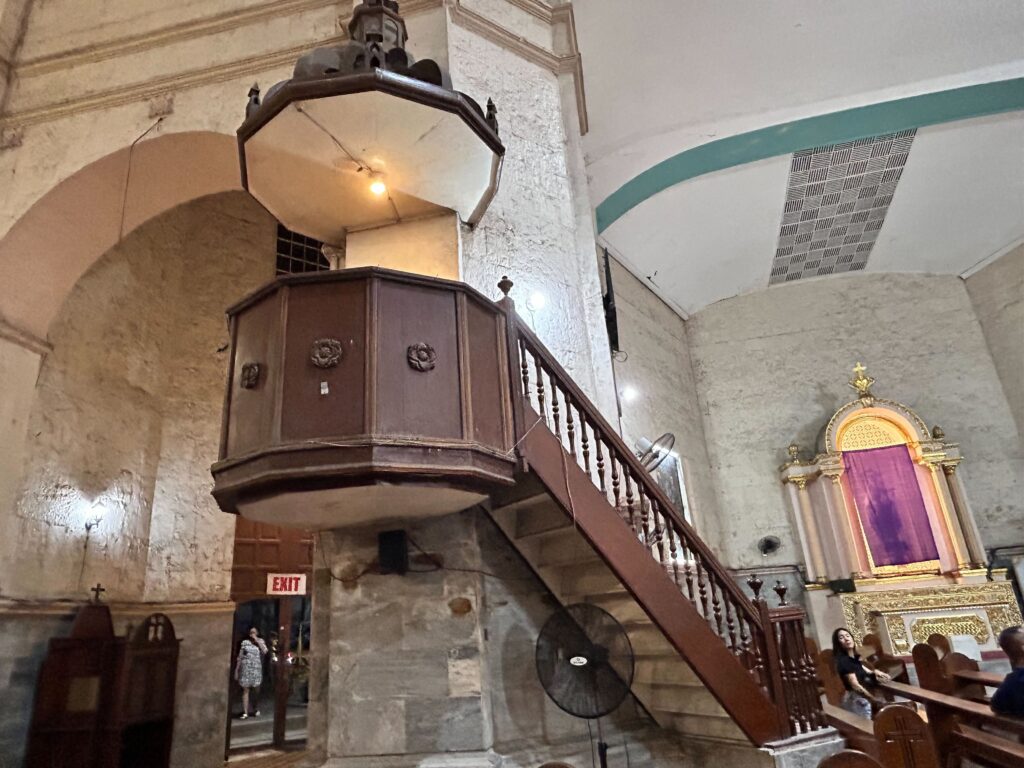 This is the pulpit located in the middle part of the church. CDN Digital photo/Niña Mae Oliverio