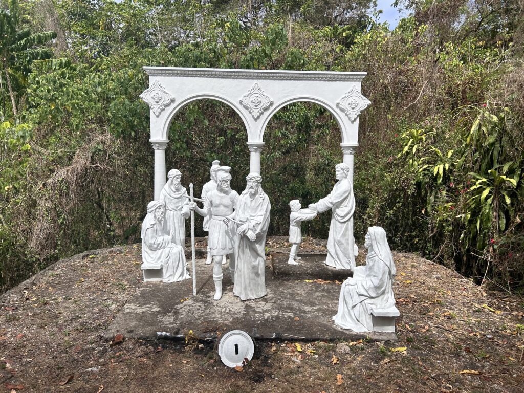 Holy Week 2024: Good Shepherd in Banawa, experiencing the hills and tranquility as you pray. This is one of the 14 stations of the Cross in Good Shepherd. 