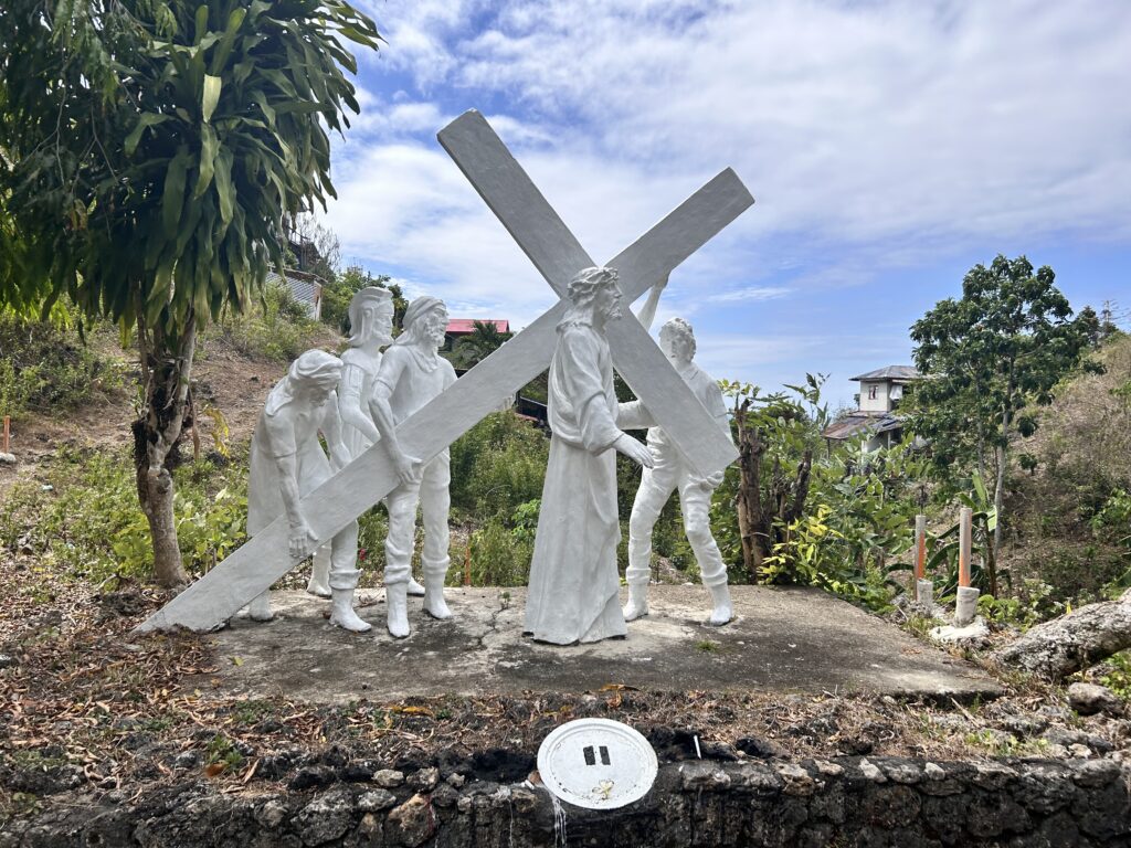 Holy Week 2024: Good Shepherd in Banawa, experiencing the hills and tranquility as you pray. This is another scene or one of the stations of the Cross in Good Shepherd.