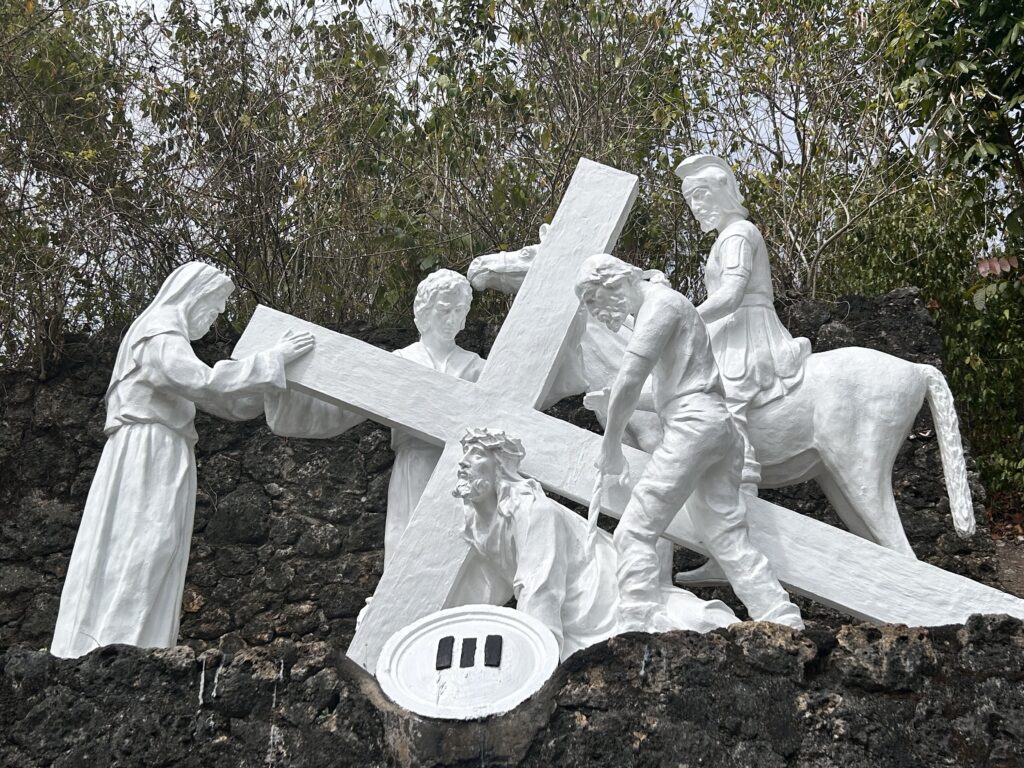 Holy Week 2024: Good Shepherd in Banawa, experiencing the hills and tranquility as you pray. This is one of the Stations of the Cross in Good Shepherd.