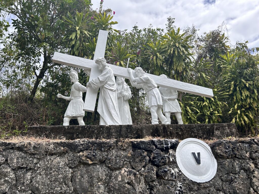 Holy Week 2024: Good Shepherd in Banawa, experiencing the hills and tranquility as you pray. Another scene of the 14 stations of the Cross in Good Shepherd.