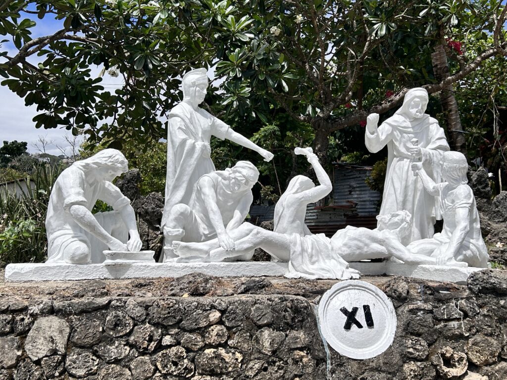 One can experience the passion of Christ in the Stations of the Cross in Good Shepherd. 