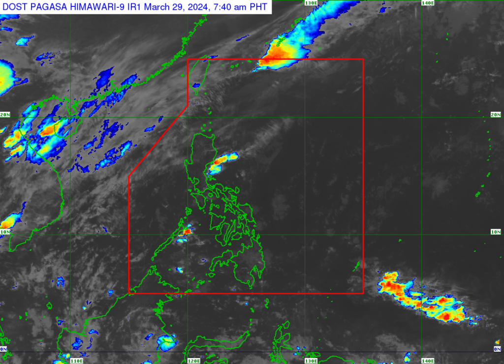 Weather satellite image from Pagasa