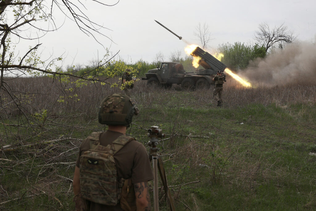 Ukraine: CIA warns it could lose war this year without fresh aid. IN photo are Ukrainian gunners of the 14th Separate Mechanised Brigade named after Prince Roman the Great, firing at the enemy with BM 21 "Grad" MLRS at a position near the town of Kupyansk, Kharkiv Region, on April 18, 2024, amid the Russian invasion in Ukraine. | AFP