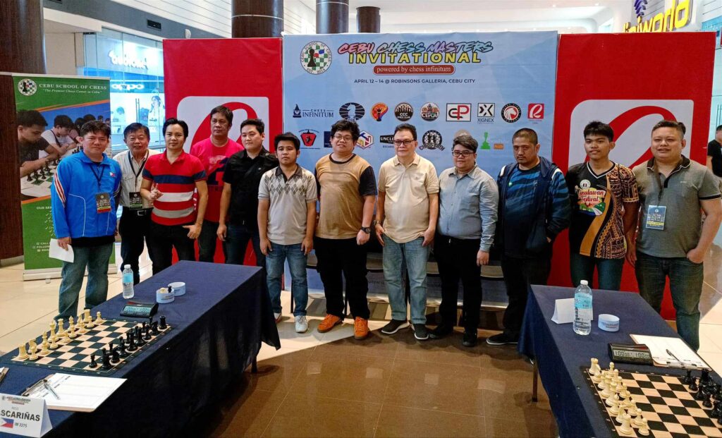 The participants and organizers of the Cebu Chess Masters Invitational pose for a group photo during the opening ceremony. | By Glendale Rosal