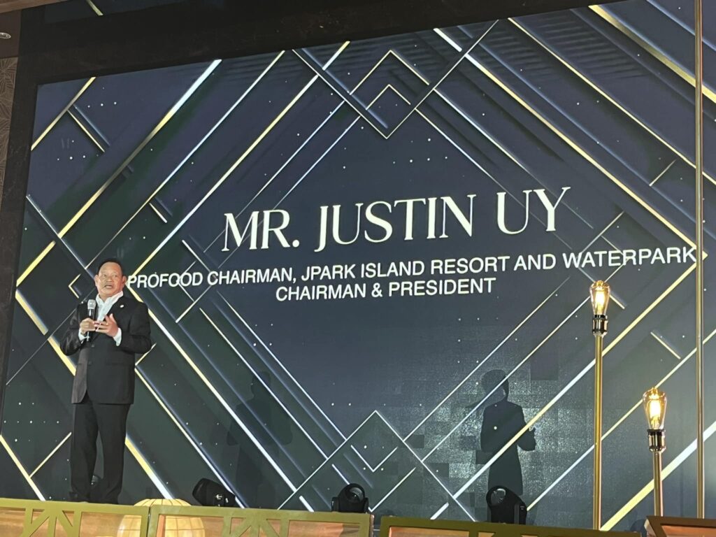 Justin Uy, Profood International Inc. Chairman and Jpark Island Resort and Waterpark Mactan Cebu Chairman and President