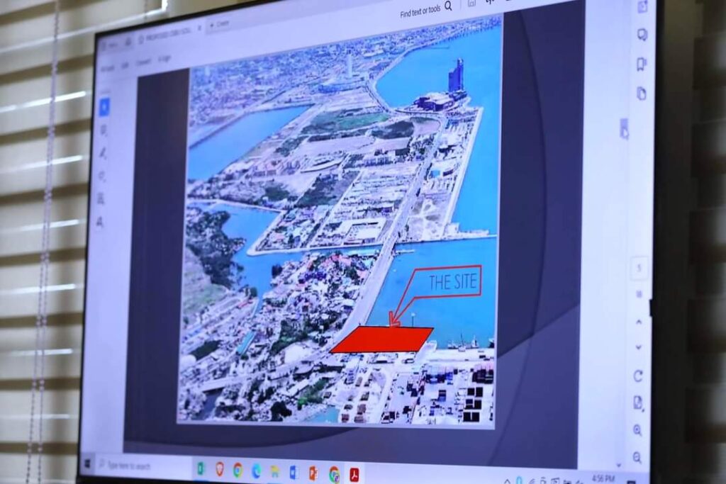 The proposed site of the integrated transportterminal and a fish port in Talisay City.