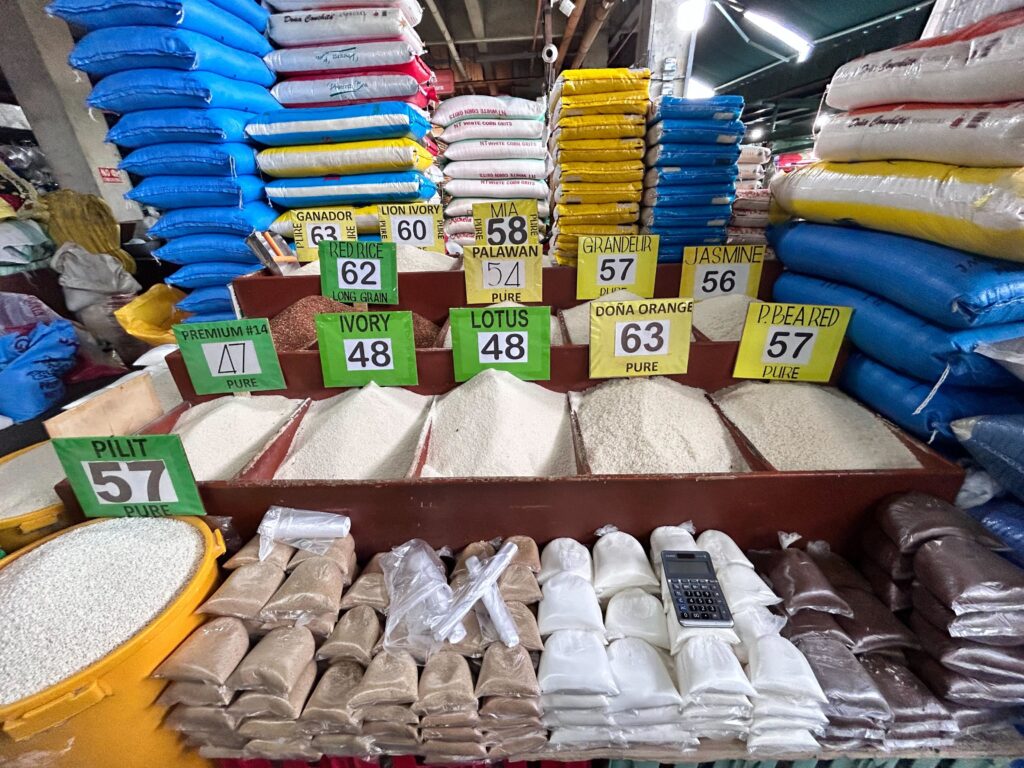 Market Prices Cebu. Rice and other commodities like brown and white sugar are available at the Carbon Public Market. | Nina Mae Oliverio