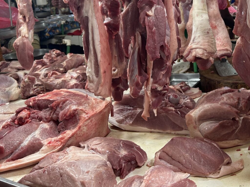 Market Prices Cebu. Fresh cuts of meat are sold at the Mandaue City Public Market. | Emmariel Ares