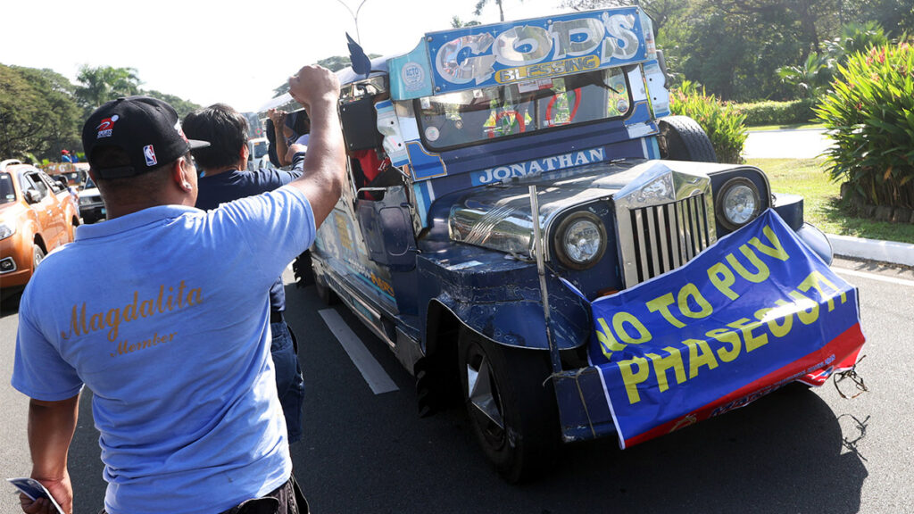 3-day strike: Transport, labor groups start protest . ‘PROTEST CARAVAN’ Transport groups Manibela and Piston gather at Quezon City in January to hold amotorcade against the government’s jeepney modernization program. NIÑO JESUS ORBETA