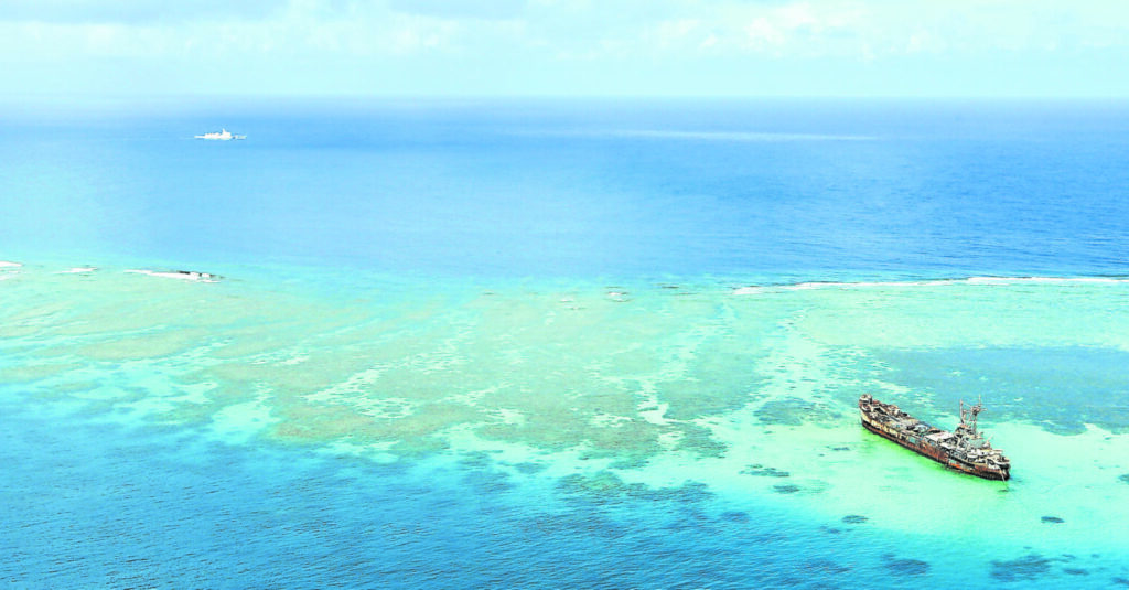 Ayungin Shoal, shown here with its clear waters and pristine marine formations, with only the BRP Sierra Madre as its man-made fixture, continues to be at the center of a diplomatic row between Manila and Beijing that seems to get murkier each day.
