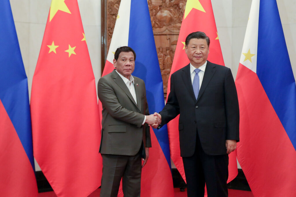 Former President Rodrigo Roa Duterte and People’s Republic of China President Xi Jinping