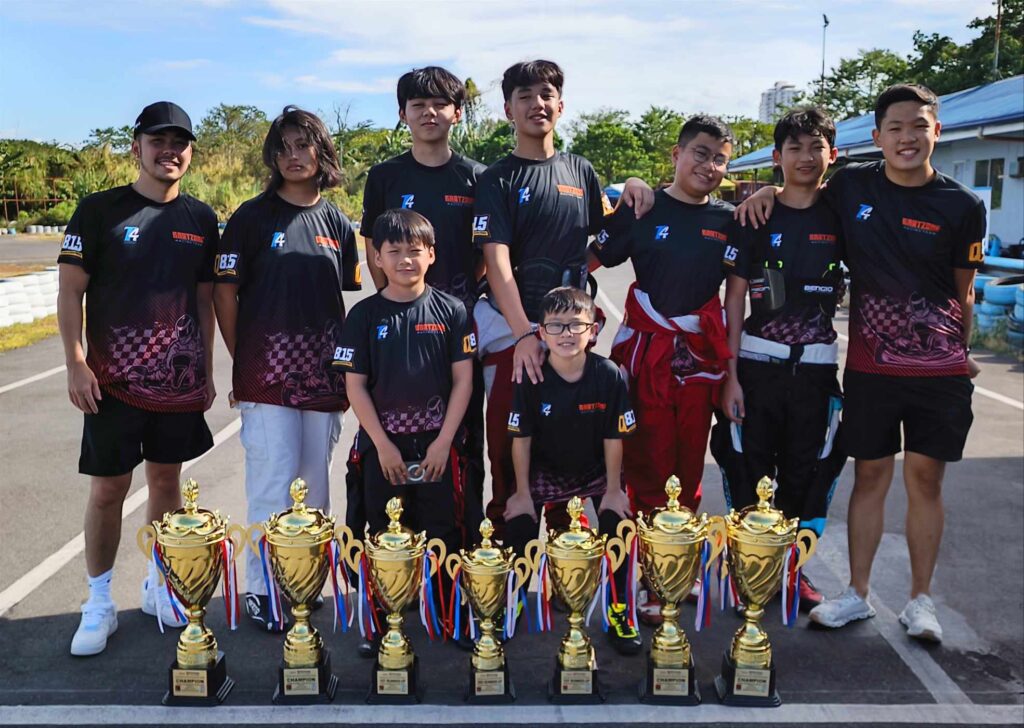 Kartzone Cebu Racing Team flexes might, sweeps in Palawan race. Kartzone Cebu Racing Team posing with the trophies they won in Palawan. | Glendale Rosal