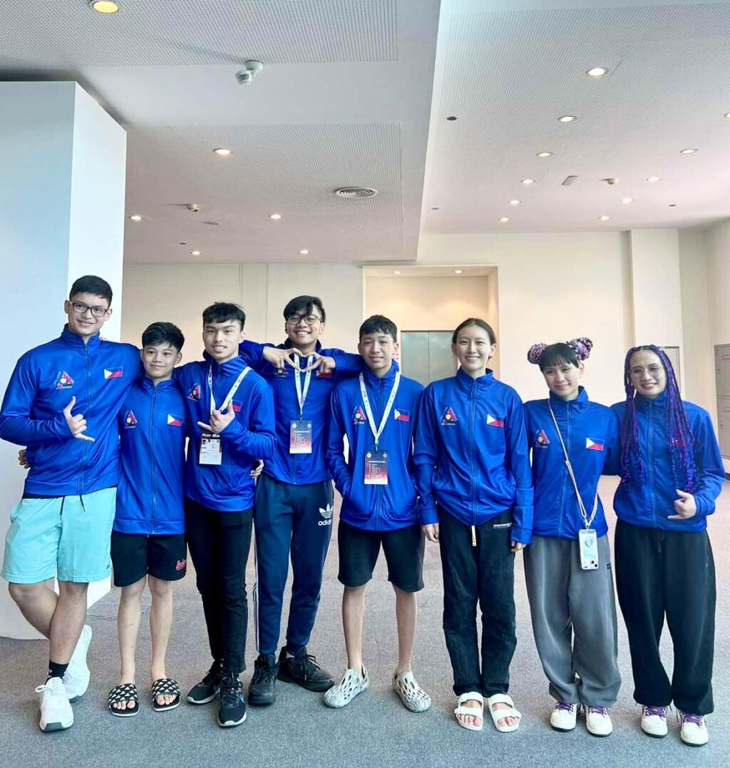 Malilay siblings lead PH Jiu-Jitsu Team in Abu Dhabi competitions. Ellise Xoe (second from right) and Eliecha Zoey (rightmost) pose with their fellow Filipino teammates during the JJIF Asian Youth Jiu-Jitsu Championships in Abu Dhabi. | Contributed photo