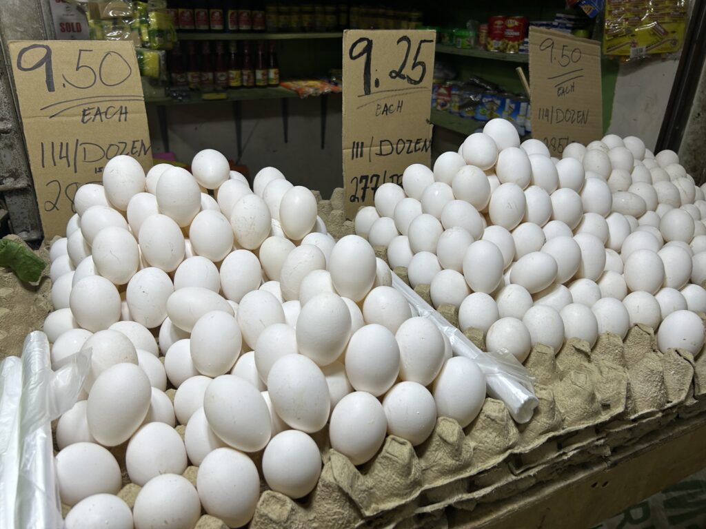 Market Prices Cebu. Fresh eggs are sold at the Mandaue City Market. | Emmariel Ares