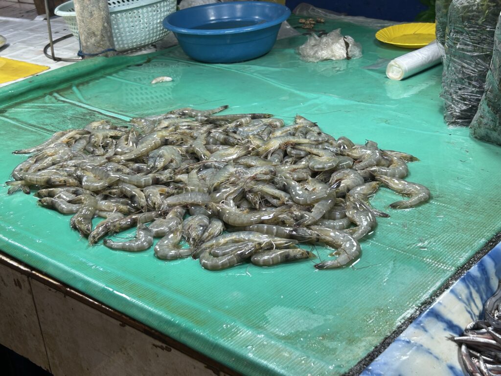 Market Prices Cebu. Seafood such as fresh shrimps are sold at the Mandaue City Public Market. | Emmariel Ares