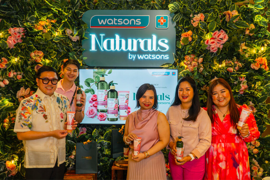 Watsons Executives during the Naturals by Watsons Prestige Rose Line Launch (L-R).Jared De Guzman, Customer Director; Patrick Yu, Senior Marketing Manager Watsons Global Own Brands & Exclusives (GOBE)