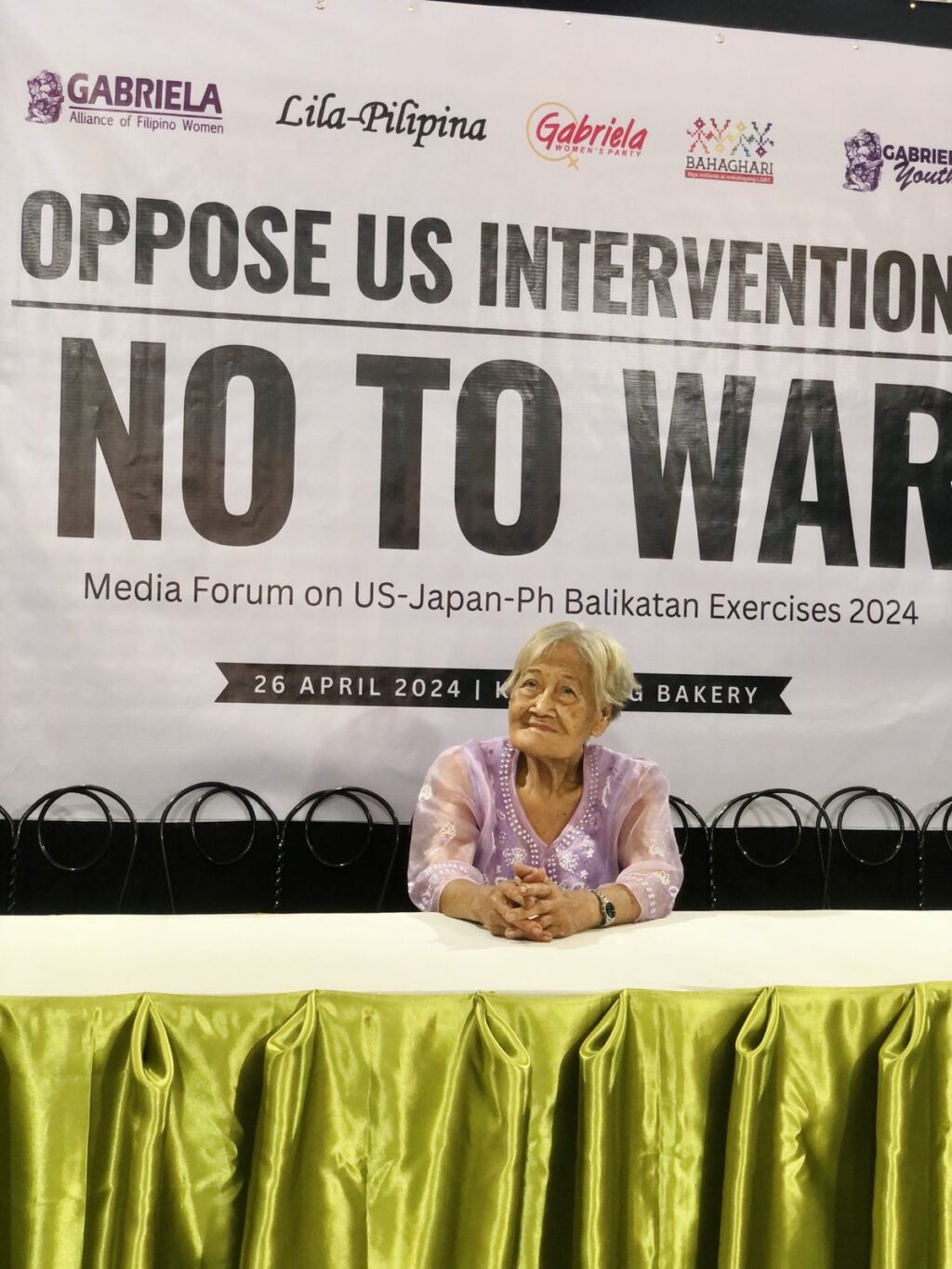 Flowers for Lolas: Filipina comfort women say No To War