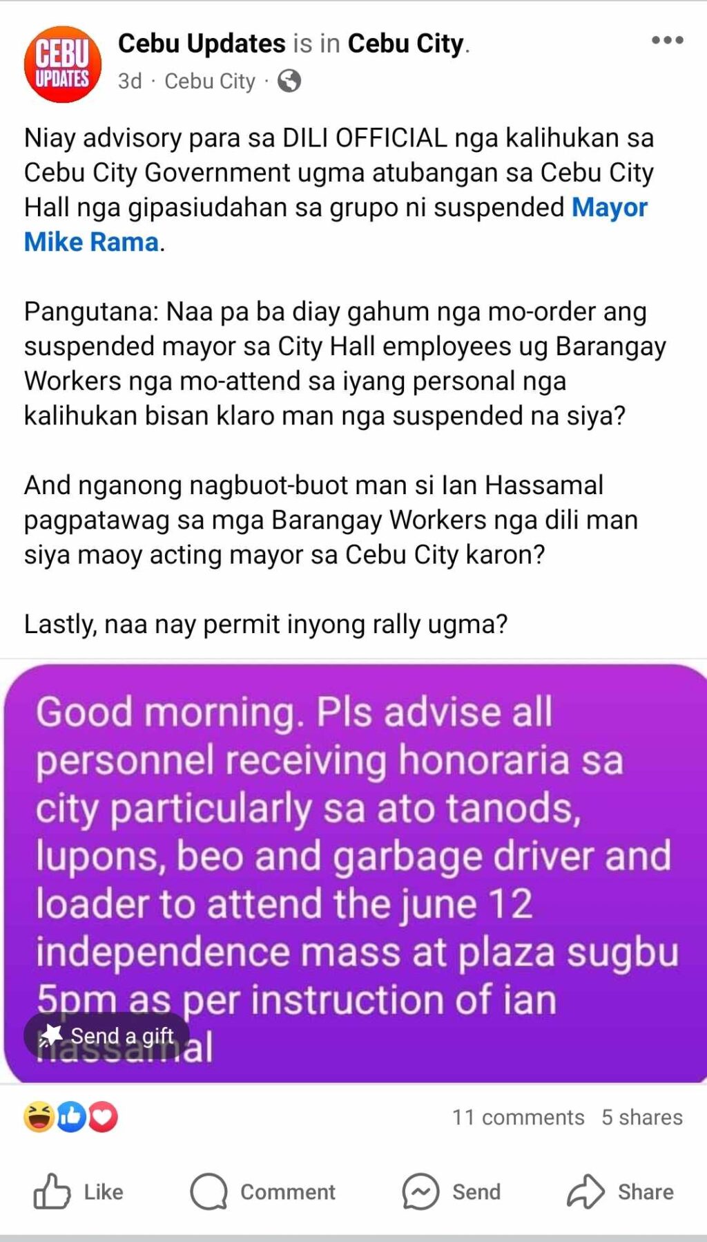 cebu updates