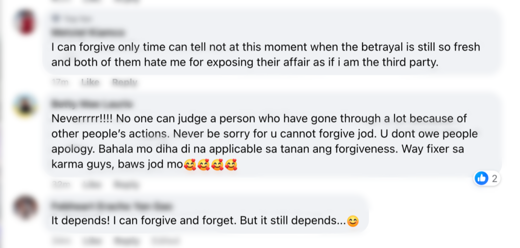 Will you forgive someone who is not sorry? forgiveness comments