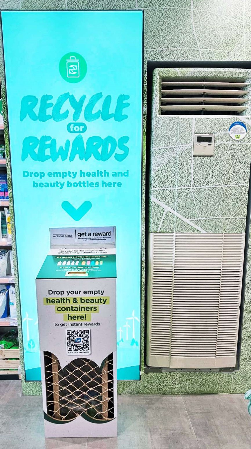 Watsons' Recycle for Rewards Program actively encourages shoppers to reduce waste, recycle more, and earn rewards for their environmentally-friendly actions.