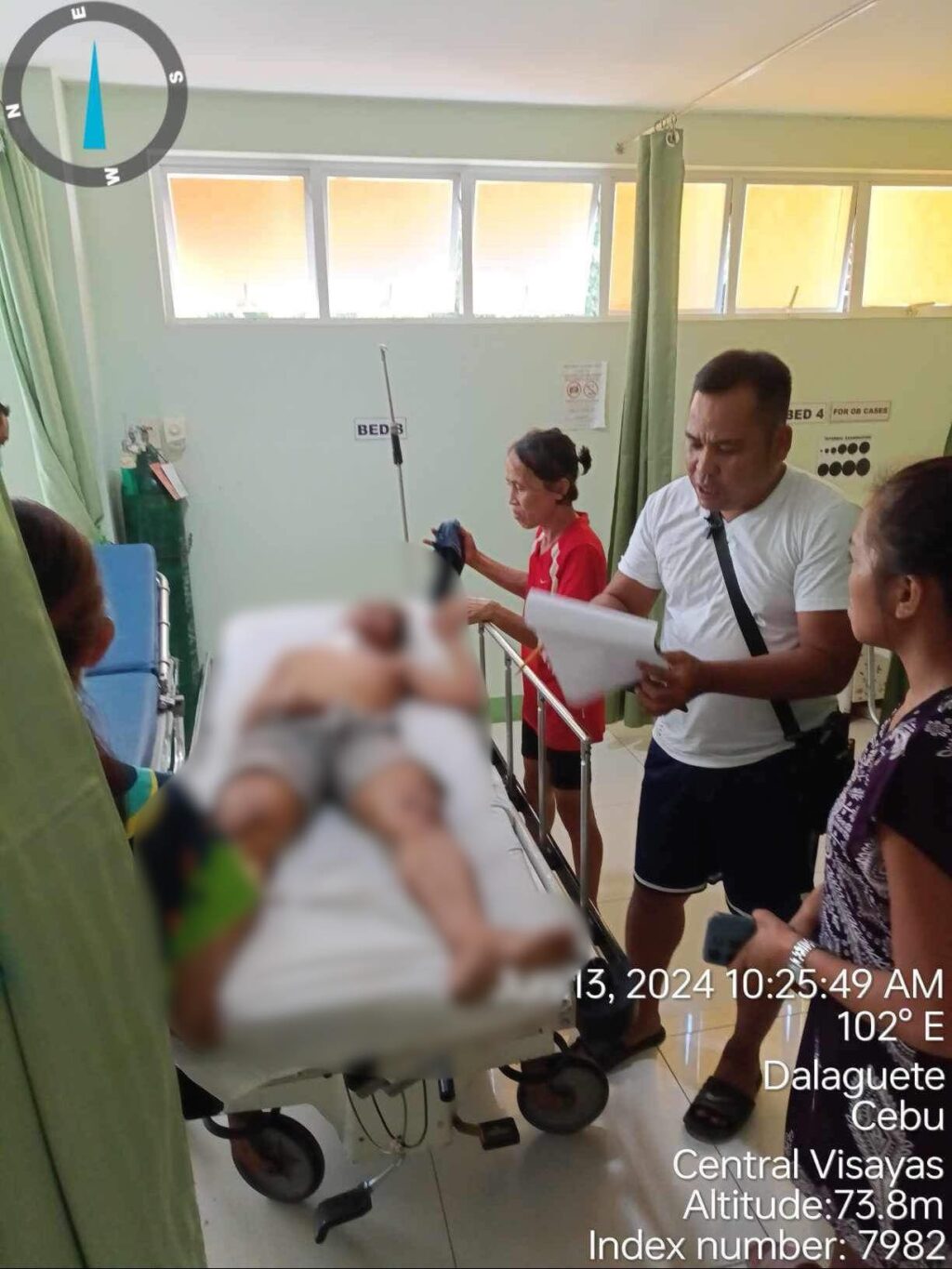 Photo shows the 26-year-old victim who was injured after he was shot in Barangay Balud, Dalaguete town on Thursday.