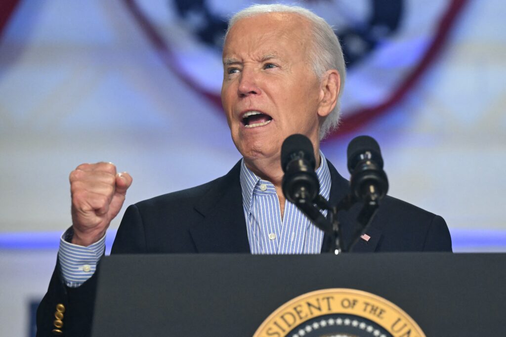 Defiant Biden throws down gauntlet at Democrats.