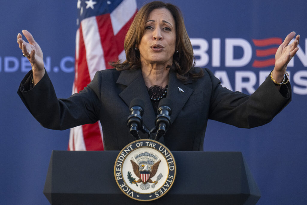 Harris to name running mate, launch blitz of US swing states. Harris, endorsed by Biden, could be first woman US president. US Vice President Kamala Harris speaks at South Carolina State University during a campaign event in Orangeburg, South Carolina, on February 2, 2024. | [FILE PHOTO] AFP