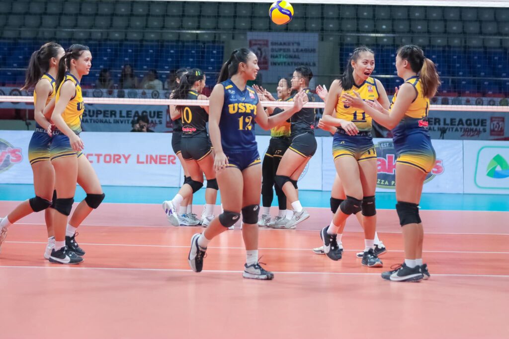 USPF, USC absorb defeats in Shakey's Invitational in Manila. USPF players huddle up during their game against the FEU Lady Tamaraws. | Photo from Shakey's