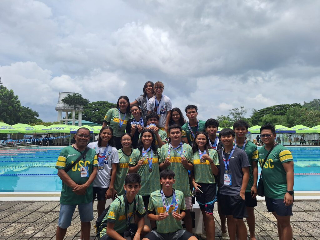 Central Visayas surpasses last year's PRISAA games medal haul. Central Visayas' swimmers pose for a group photo during the awarding. | Photo from Ronald Manlosa of USC