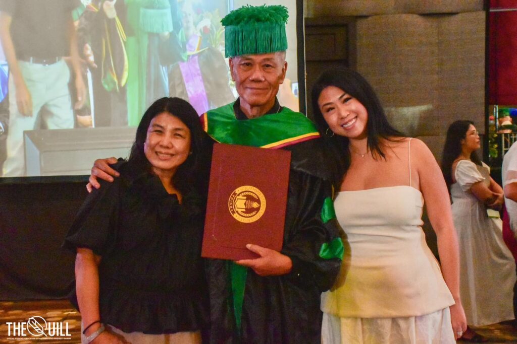 Toh Hong Keng with his wife and daughter during his graduation. | Courtesy of Toh Hong Keng