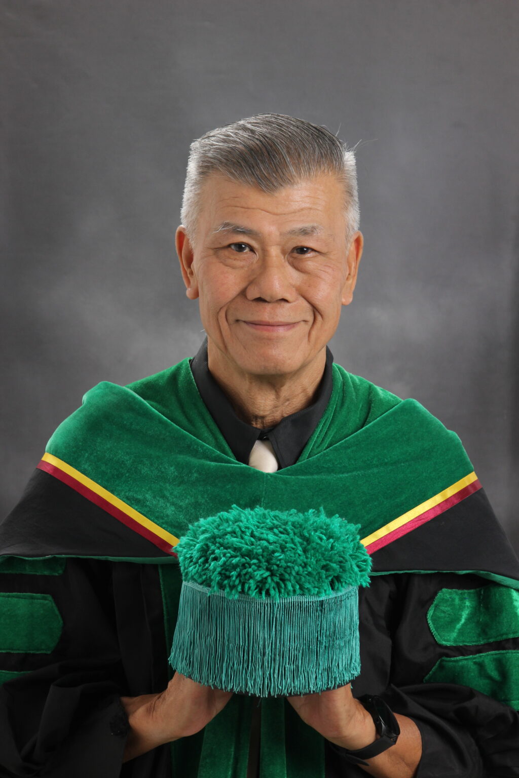 Malaysian, 70 years old, Cebu university's oldest medical graduate. Toh Hong Keng photo