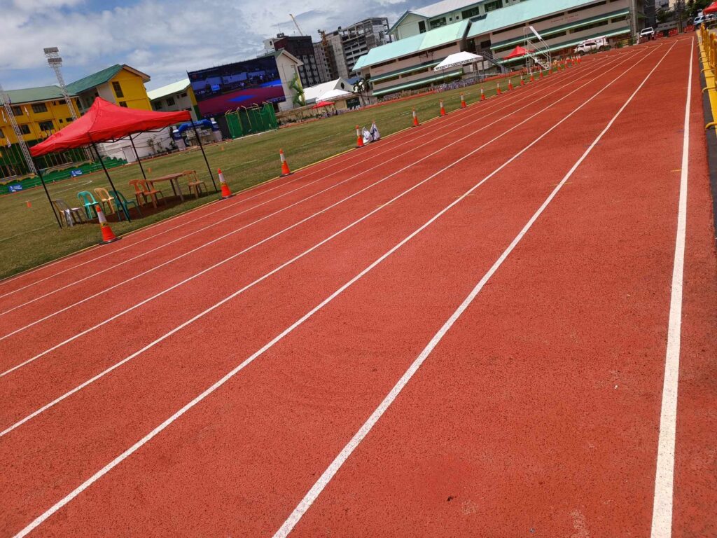 Athlete injured in CCSC track oval seeks P880,000 in damages. In photo is a portion of the track oval of the CCSC.