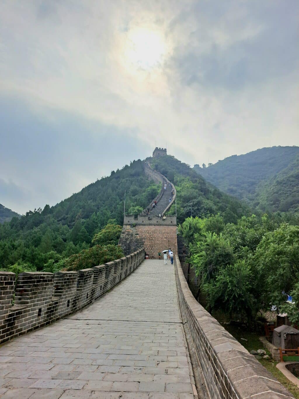 One of the sections of the Great Wall of China.