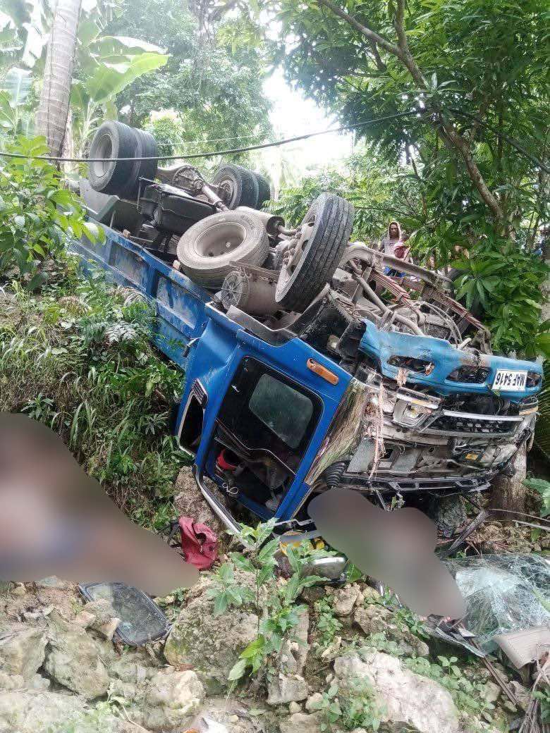 Foreman dies after truck falls off cliff in Pinamungajan