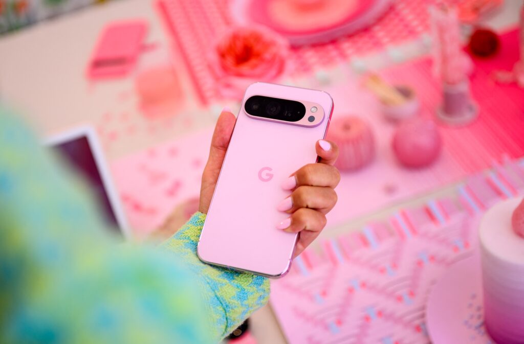 This is the new Pixel phone, which is unveiled during the Made By Google event at Google's Bay View campus in Mountain View, California, on August 13, 2024. - Google announced new Pixel phones, watches and AI technology. | Photo by Josh Edelson / AFP