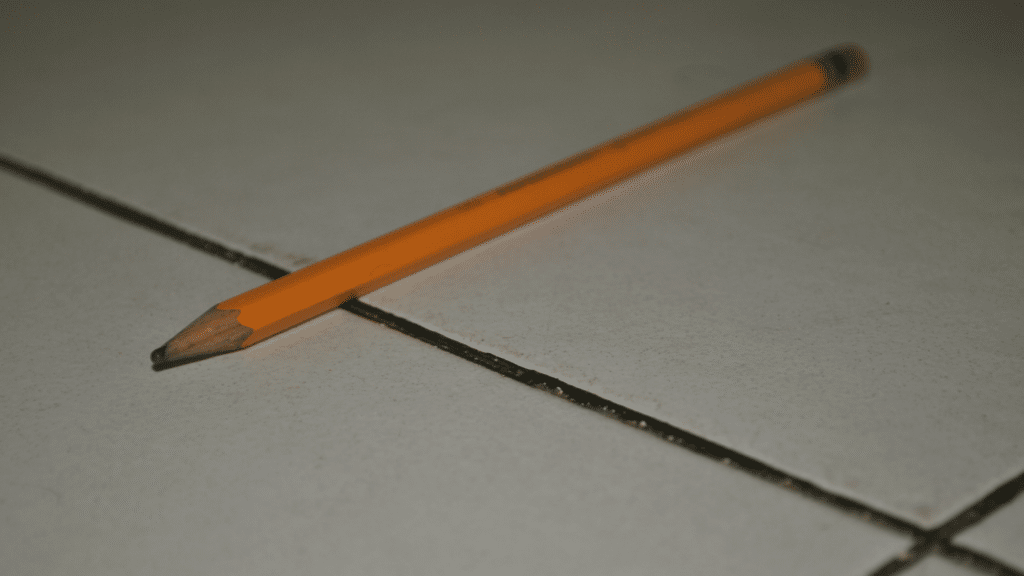 Dropped pencil